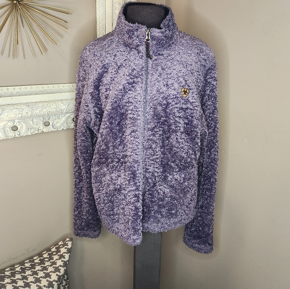 Purple Ariat Women's Fleece Jacket Size Large - Picture 1 of 10